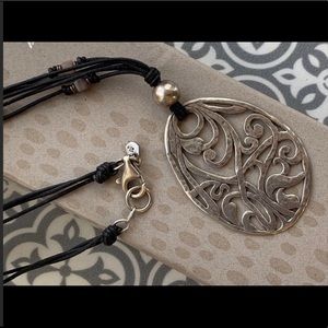 SILPADA sterling silver filigree pendant necklace